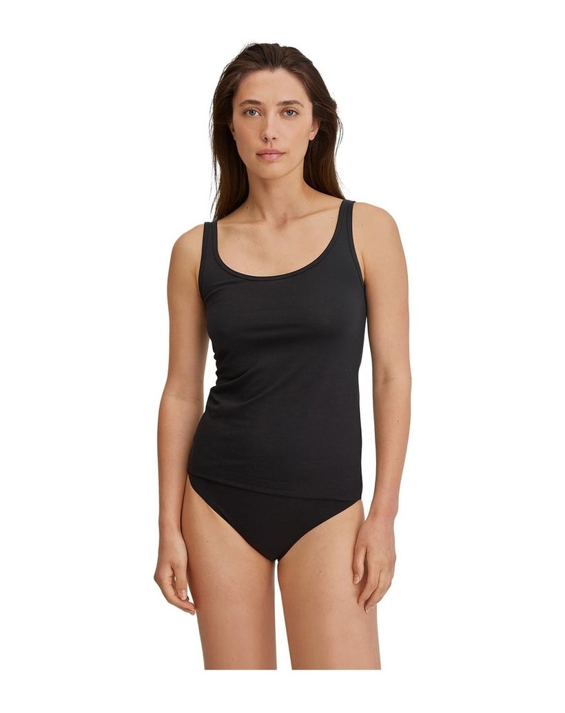 Calida-Damen-Unterhemd-1er-Pack-Top-ohne-Arm-Essential-Cotton-schwarz