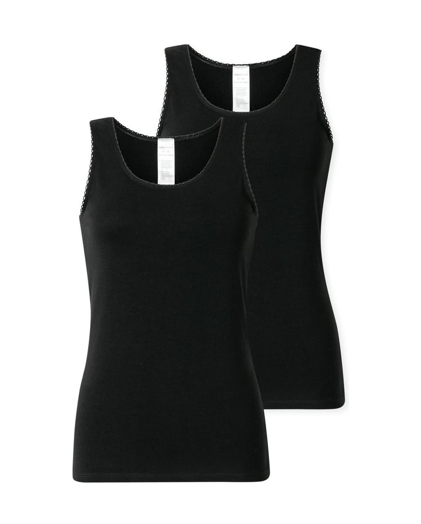 SCHIESSER-Damen-Unterhemd-2er-Pack-schwarz