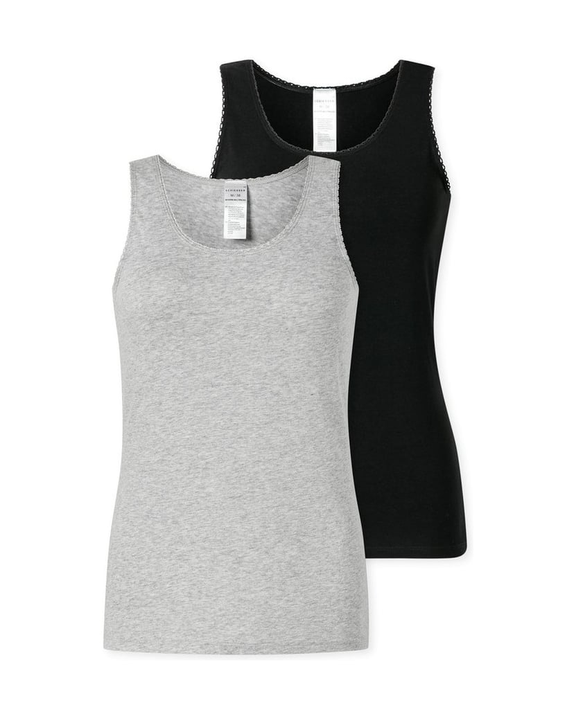 SCHIESSER-Damen-Unterhemd-2er-Pack-schwarz