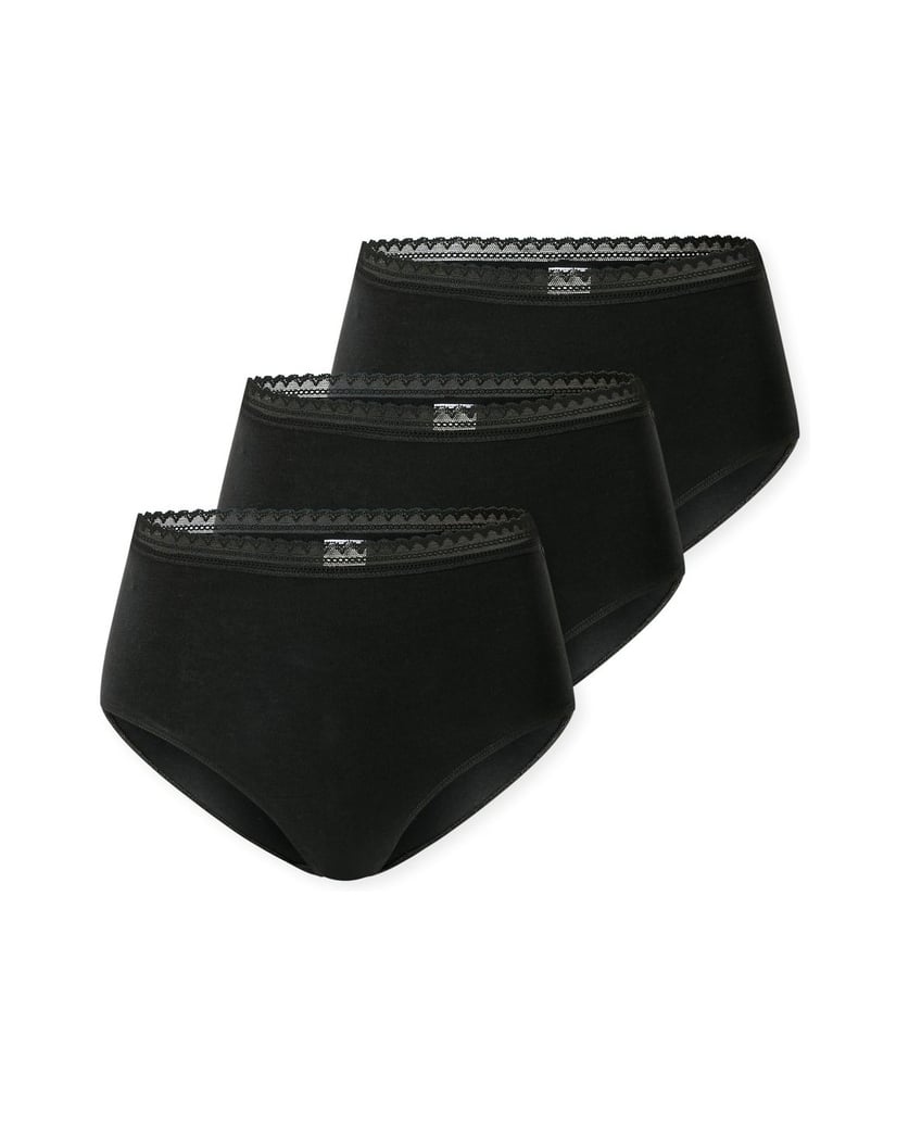 SCHIESSER-Damen-Slip-3er-Pack-schwarz