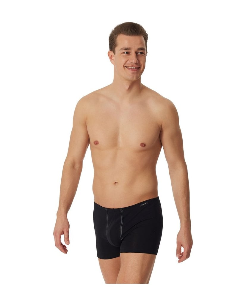 SCHIESSER-Herren-Boxershort-2er-Pack-schwarz