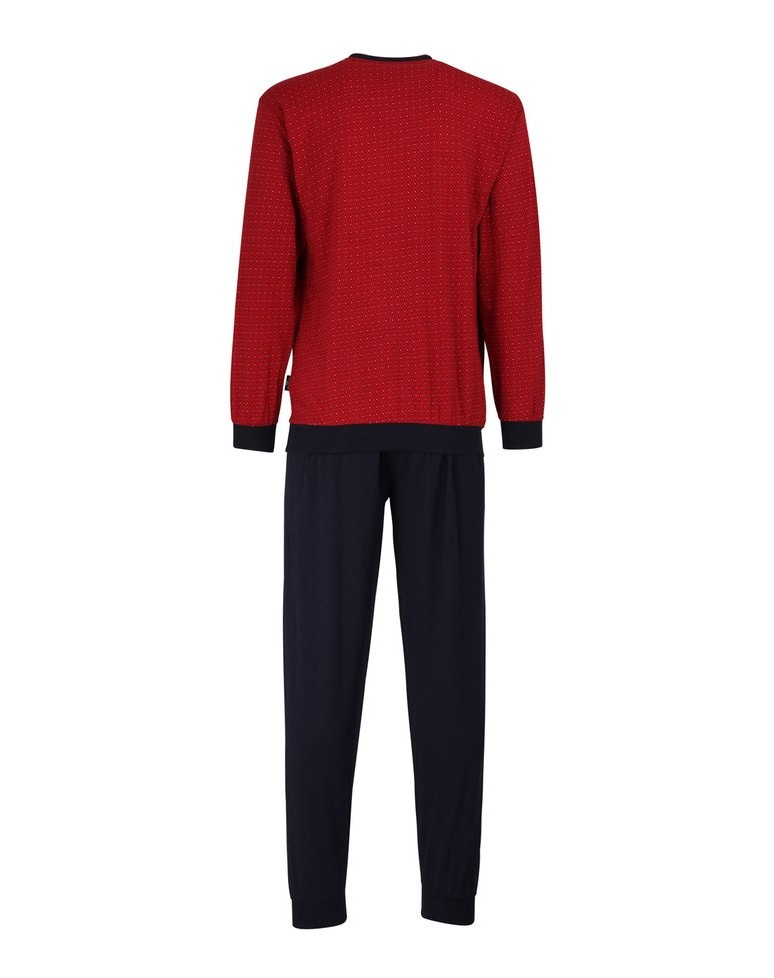 GÖTZBURG-Herren-Pyjama-bordeaux