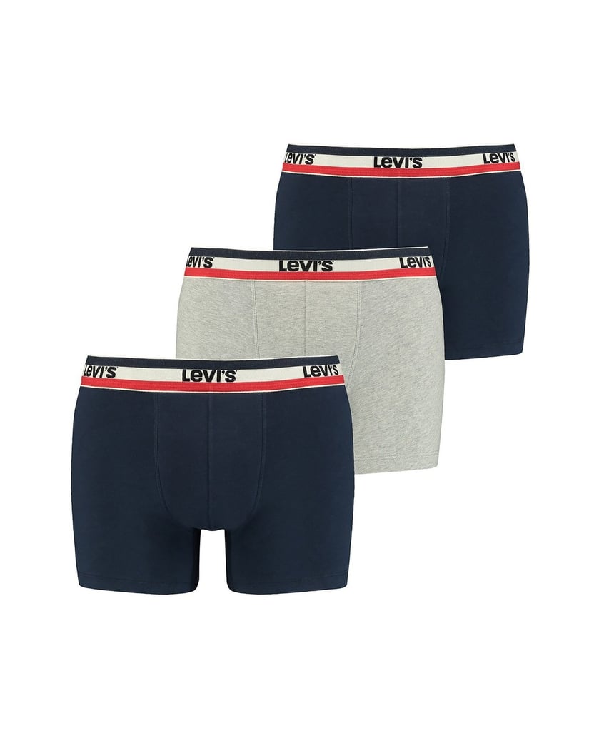 Levis-Herren-Boxershort-3er-Pack-MEN-SPRTSWR-LOGO-BOXER-BRIEF-3P-dunkelblau