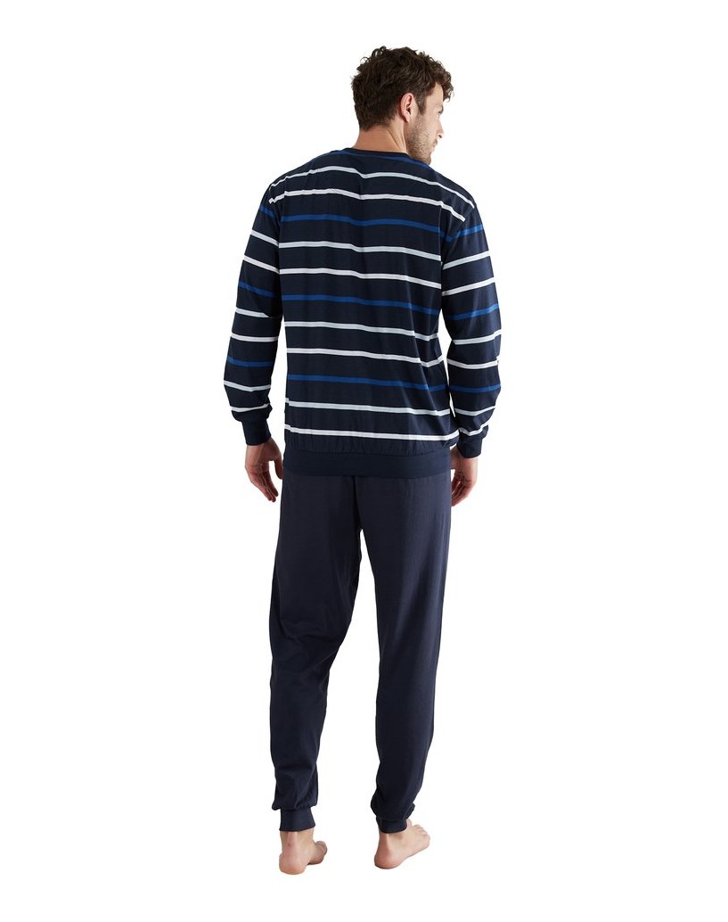GÖTZBURG-Herren-Pyjama-blau