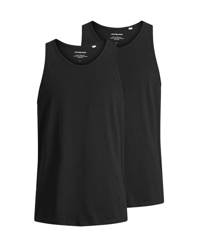 Jack-&-Jones-Herren-Unterhemd-2er-Pack-JACBASIC-TANKTOP-2PK-schwarz
