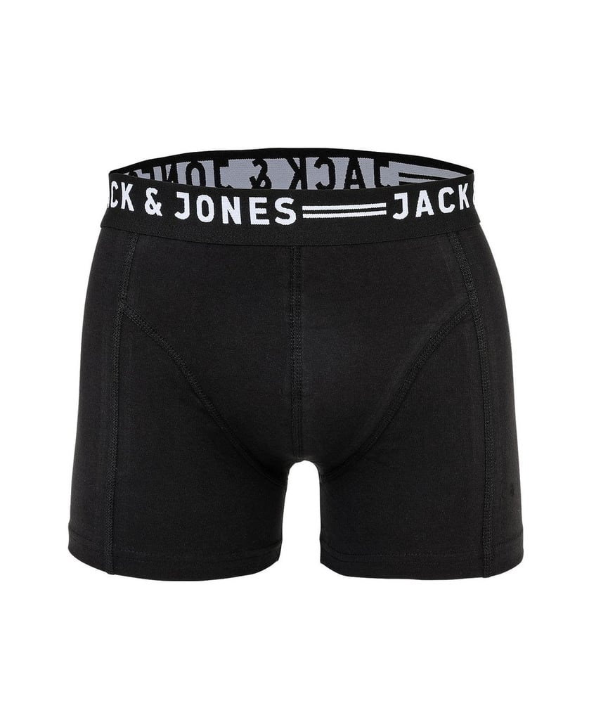 Jack-&-Jones-Herren-Boxershort-3er-Pack-SENSE-TRUNKS-3-PACK-schwarz