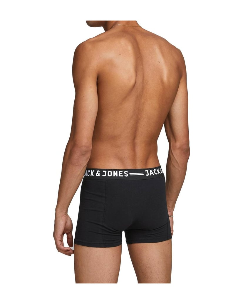 Jack-&-Jones-Herren-Boxershort-3er-Pack-SENSE-TRUNKS-3-PACK-schwarz