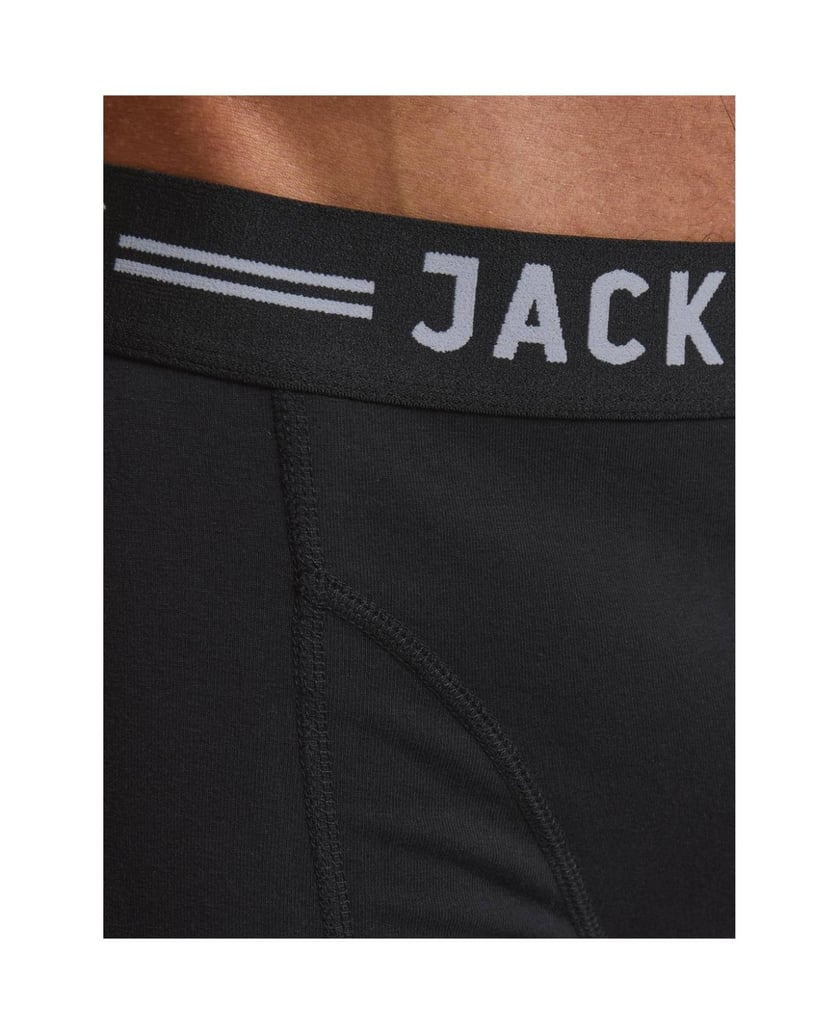 Jack-&-Jones-Herren-Boxershort-3er-Pack-SENSE-TRUNKS-3-PACK-schwarz