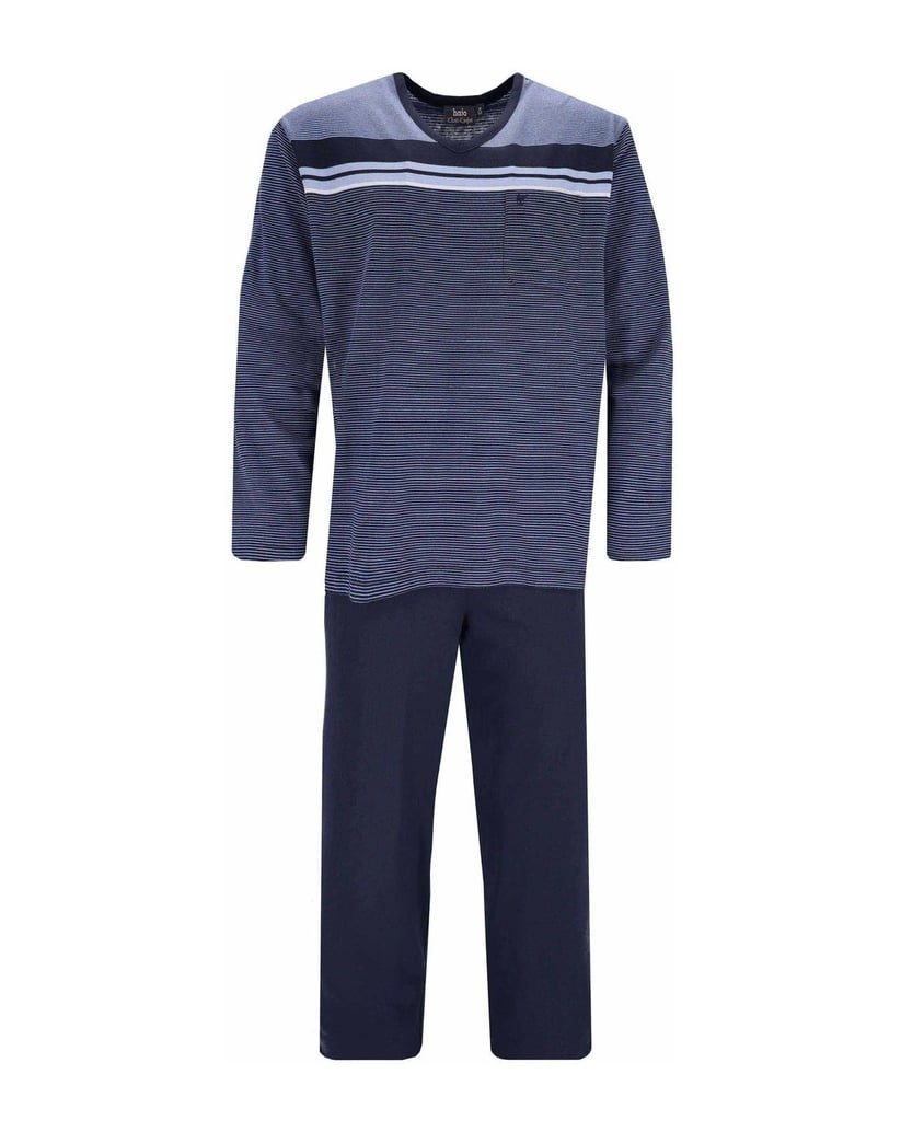 hajo-Herren-Pyjama-blau-