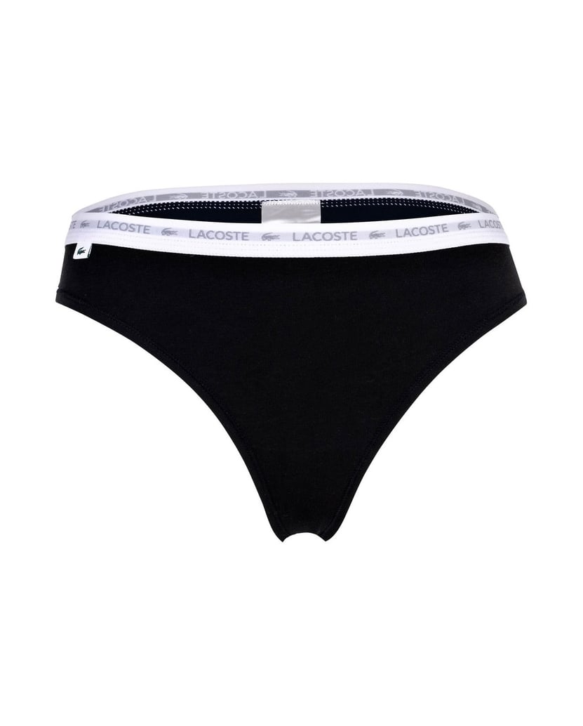 LACOSTE-Damen-String-3er-Pack-schwarz