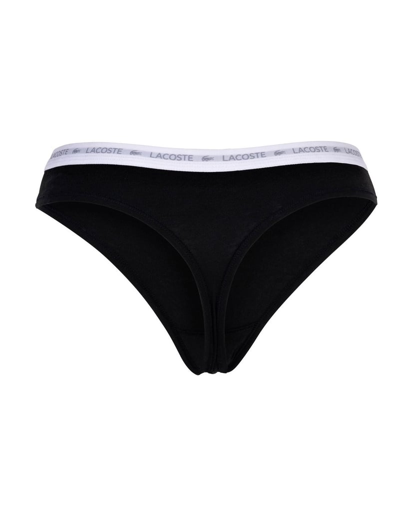 LACOSTE-Damen-String-3er-Pack-schwarz
