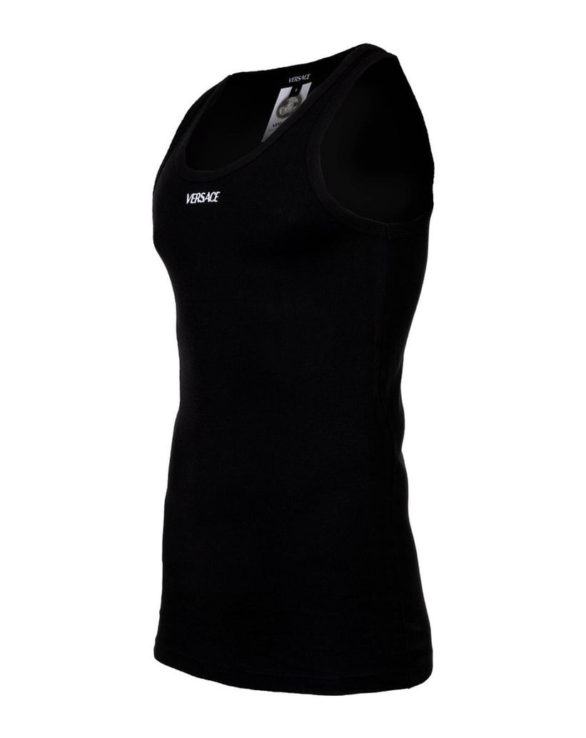 VERSACE-Herren-Unterhemd-1er-Pack-schwarz