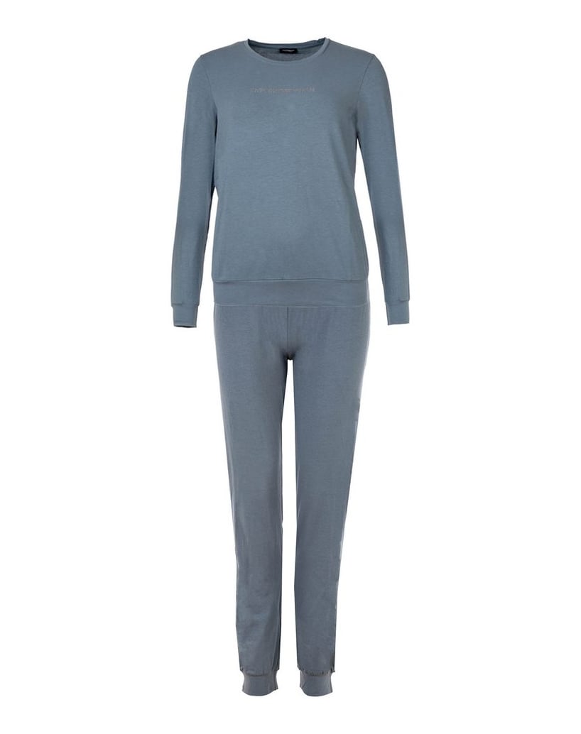 Emporio-Armani-Damen-Pyjama-1er-Pack-Essential-Studs-Logo-blau