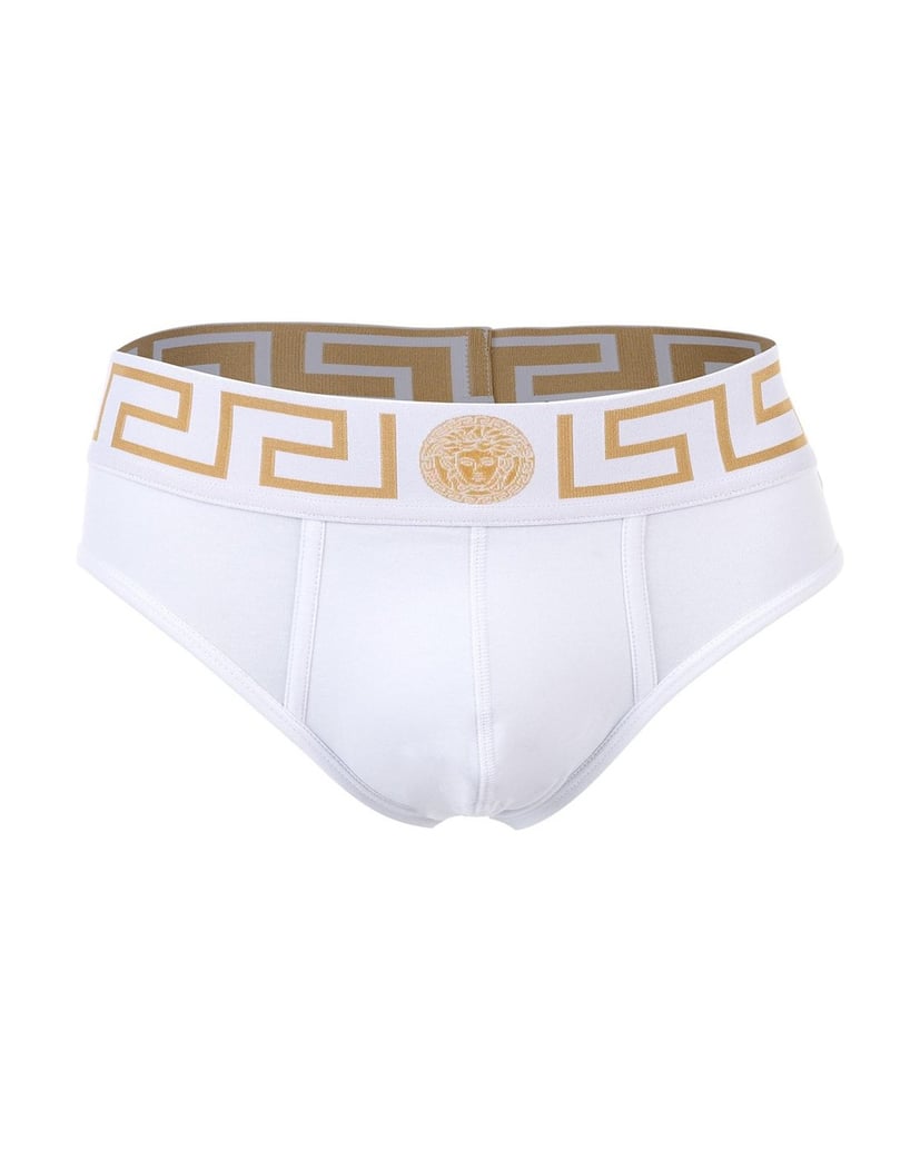 VERSACE-Herren-Slip-2er-Pack-BI-PACK-SLIP-JERSEY-TOPEKA-BI-STRETCH-COTTON-ORGANIC-NEW-LOGO-weiss