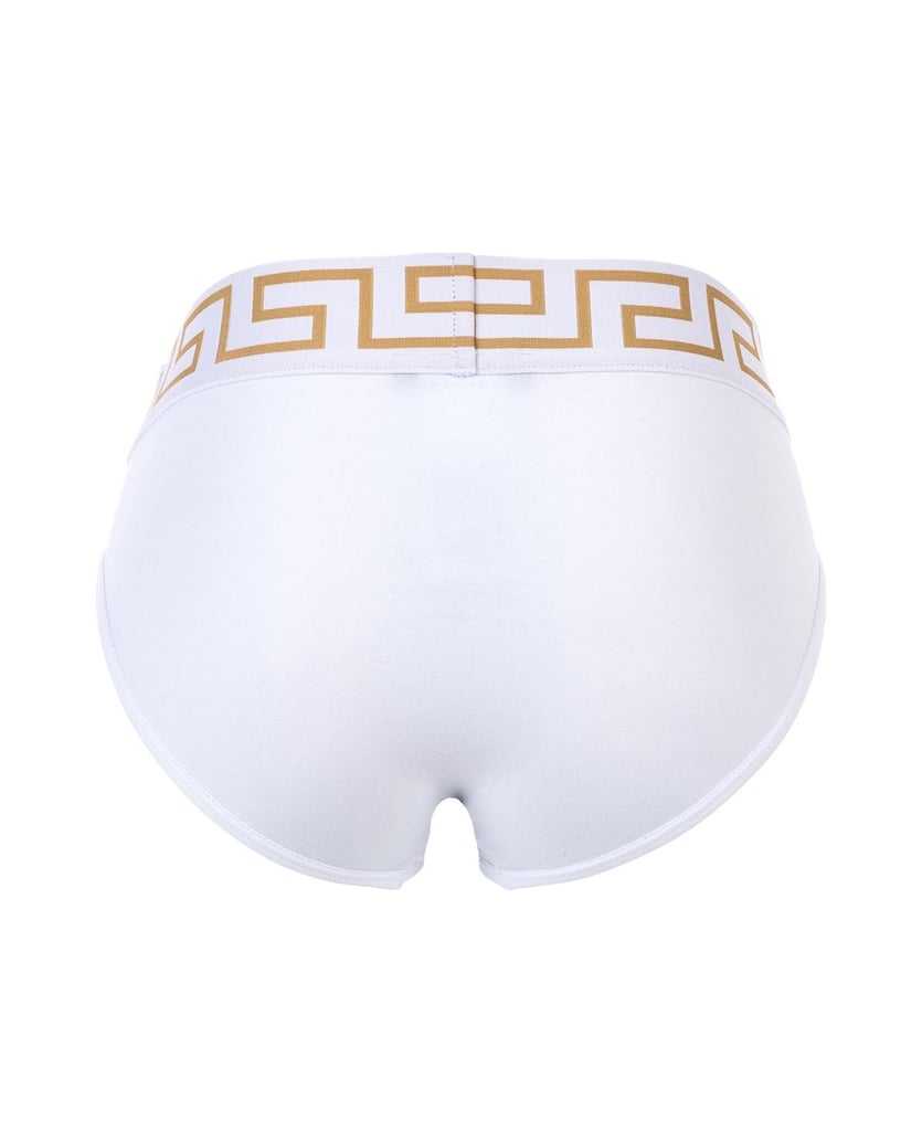 VERSACE-Herren-Slip-2er-Pack-BI-PACK-SLIP-JERSEY-TOPEKA-BI-STRETCH-COTTON-ORGANIC-NEW-LOGO-weiss