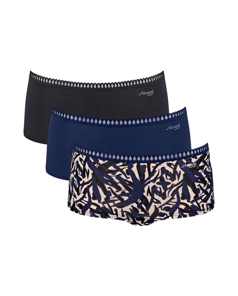 Sloggi-Damen-Panty-3er-Pack-GO-Crush-Short-C3P-schwarz
