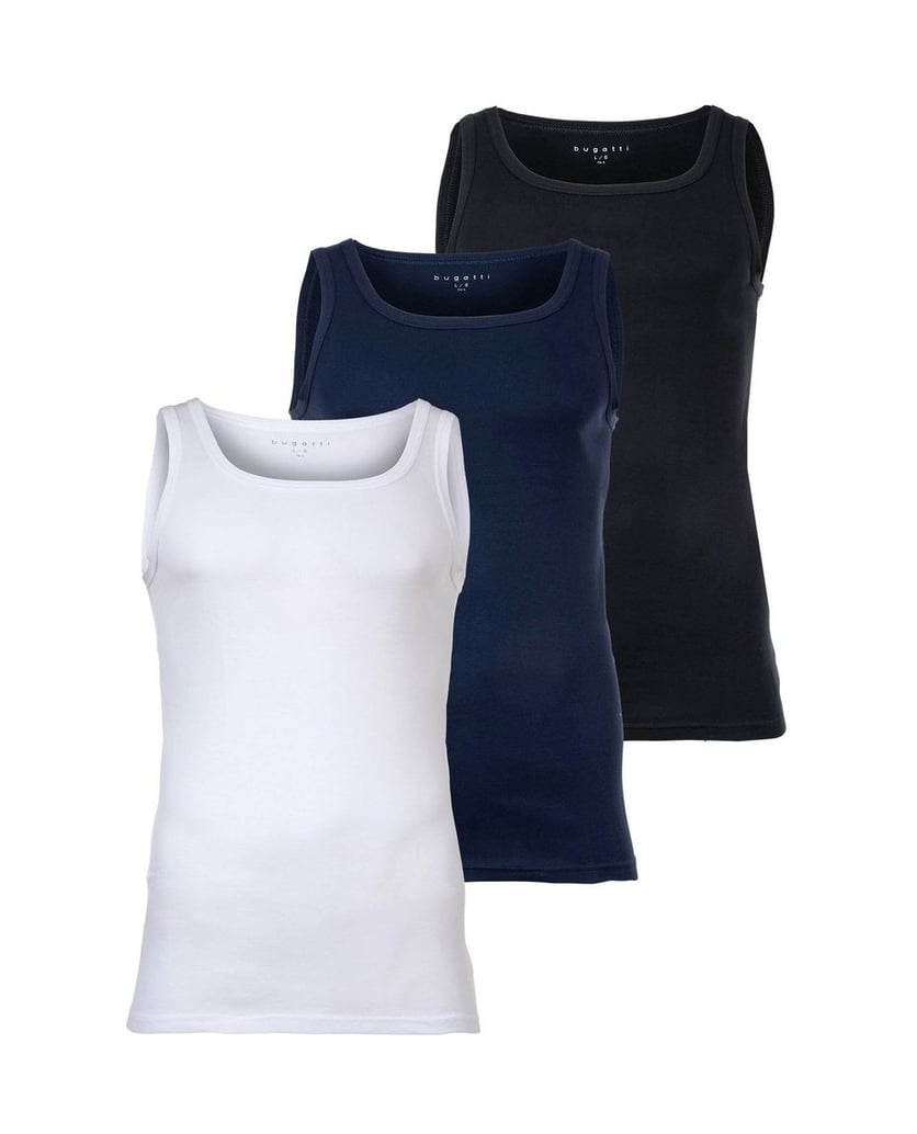 BUGATTI-Herren-Unterhemd-3er-Pack-weiss