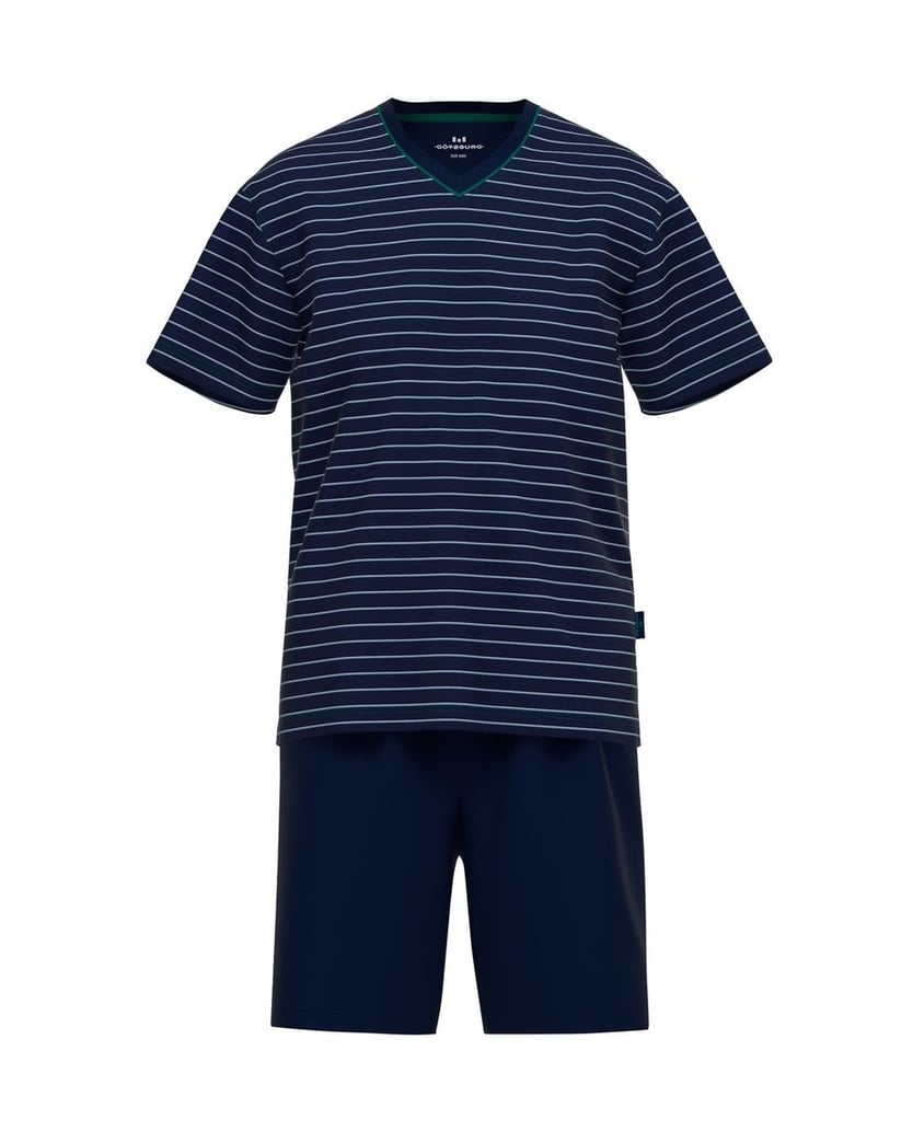 GÖTZBURG-Herren-Pyjama-blau-