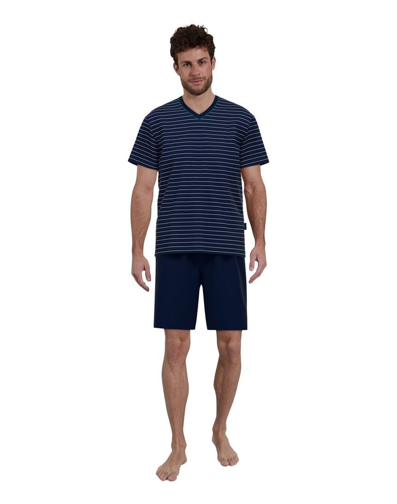 GÖTZBURG-Herren-Pyjama-blau-