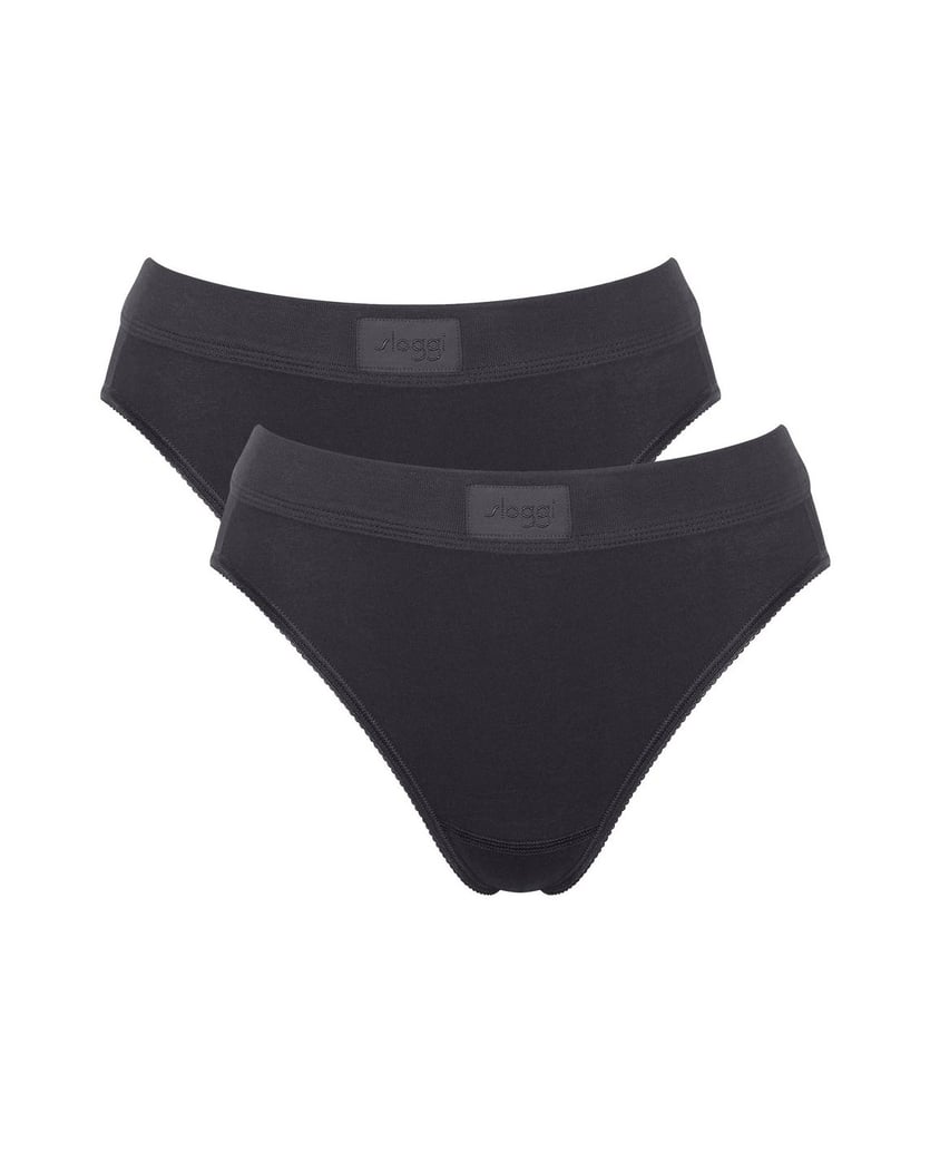 Sloggi-Damen-Slip-2er-Pack-Double-Comfort-Tai-2P-schwarz