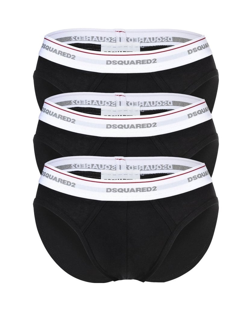 DSQUARED2-Herren-Slip-3er-Pack-3-PACK-BRIEF-schwarz
