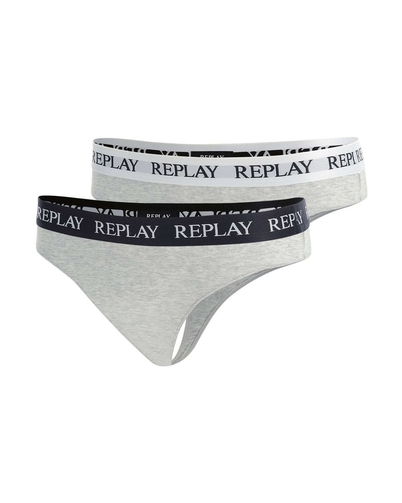 REPLAY-Damen-String-2er-Pack-REPLAY-LADY-STRING--Style-1-T/C-2pcs--waterfall-pack-schwarz
