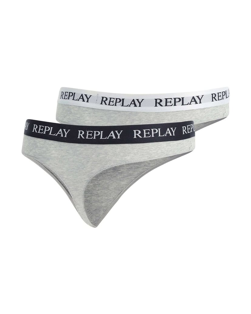 REPLAY-Damen-String-2er-Pack-REPLAY-LADY-STRING--Style-1-T/C-2pcs--waterfall-pack-schwarz