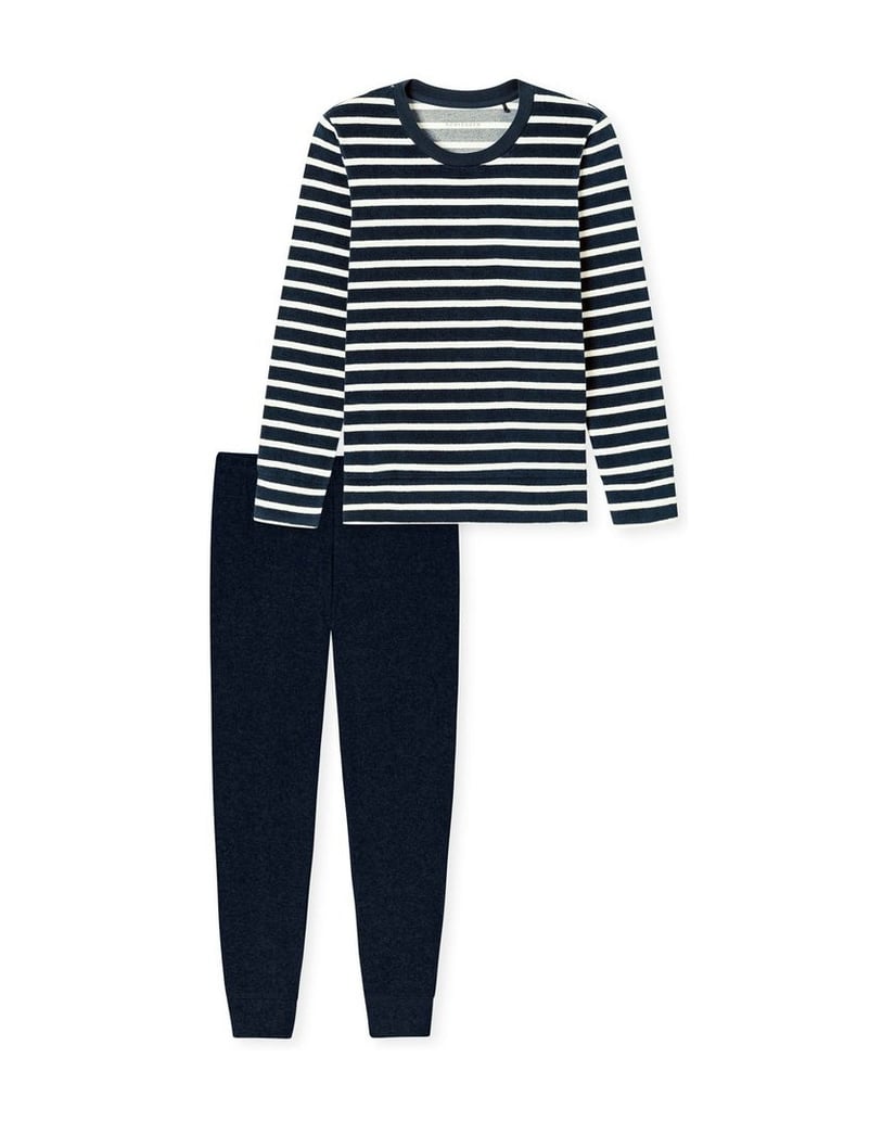 SCHIESSER-Damen-Pyjama-blau