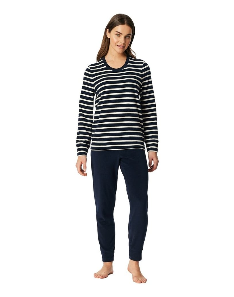 SCHIESSER-Damen-Pyjama-blau