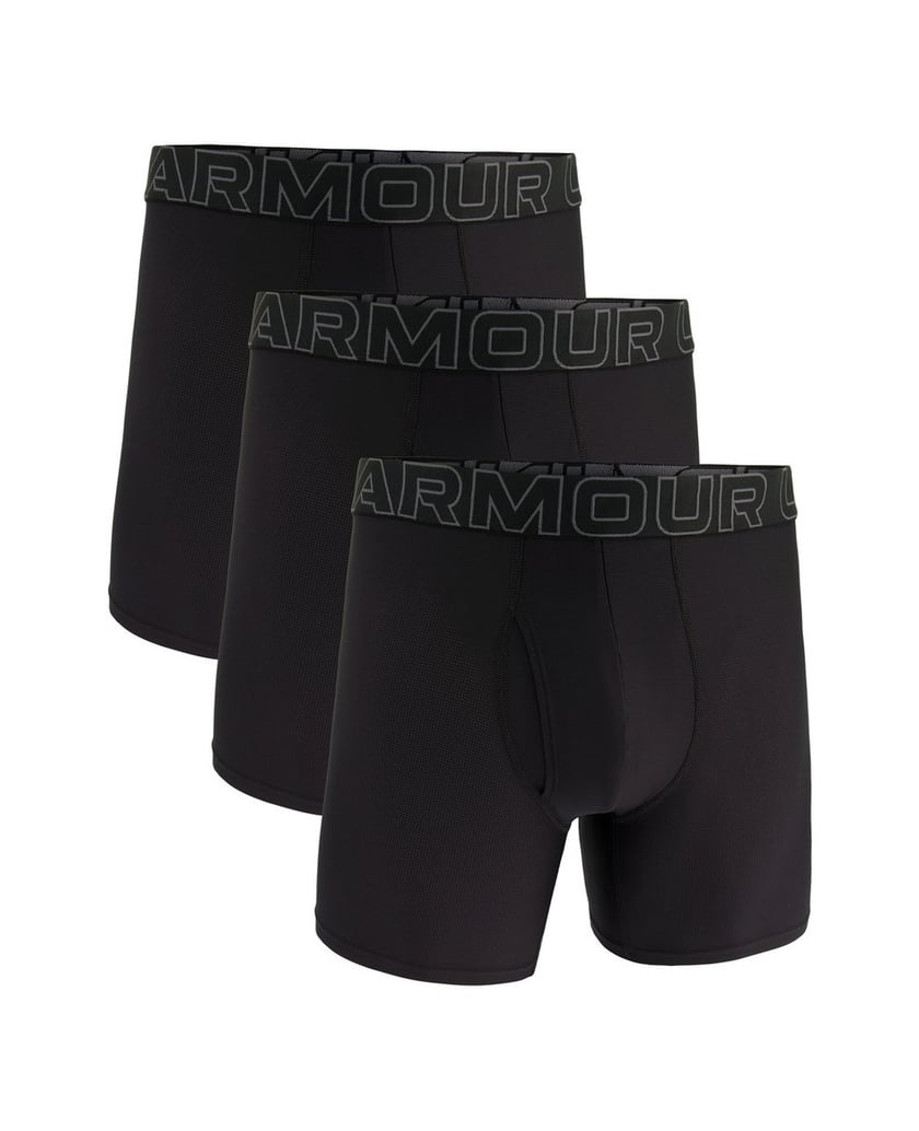 Under-Armour-Herren-Boxershort-3er-Pack-UA-PERFORMANCE-TECH-MESH--SOLID-6-IN-3PK-schwarz