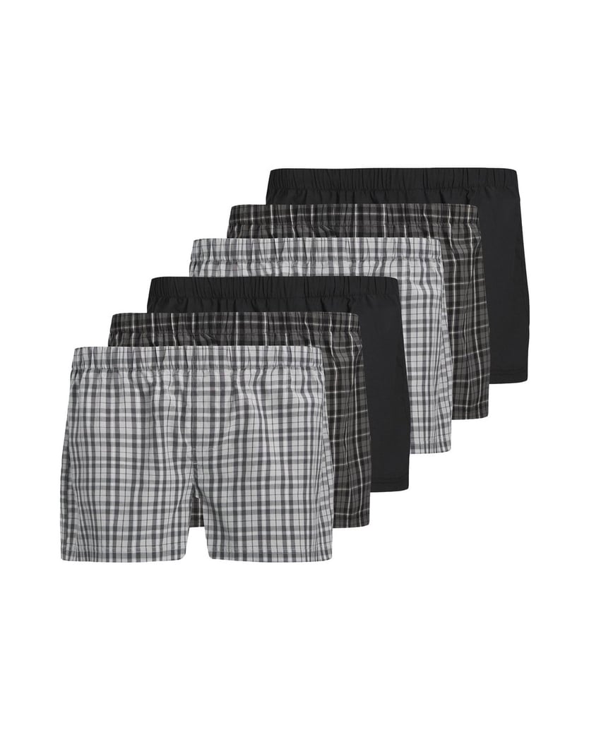 Jack-&-Jones-Herren-Web-Boxershorts-6er-Pack-JACMILANO-WOVEN-BOXERS-6-PACK-grau-kombiniert