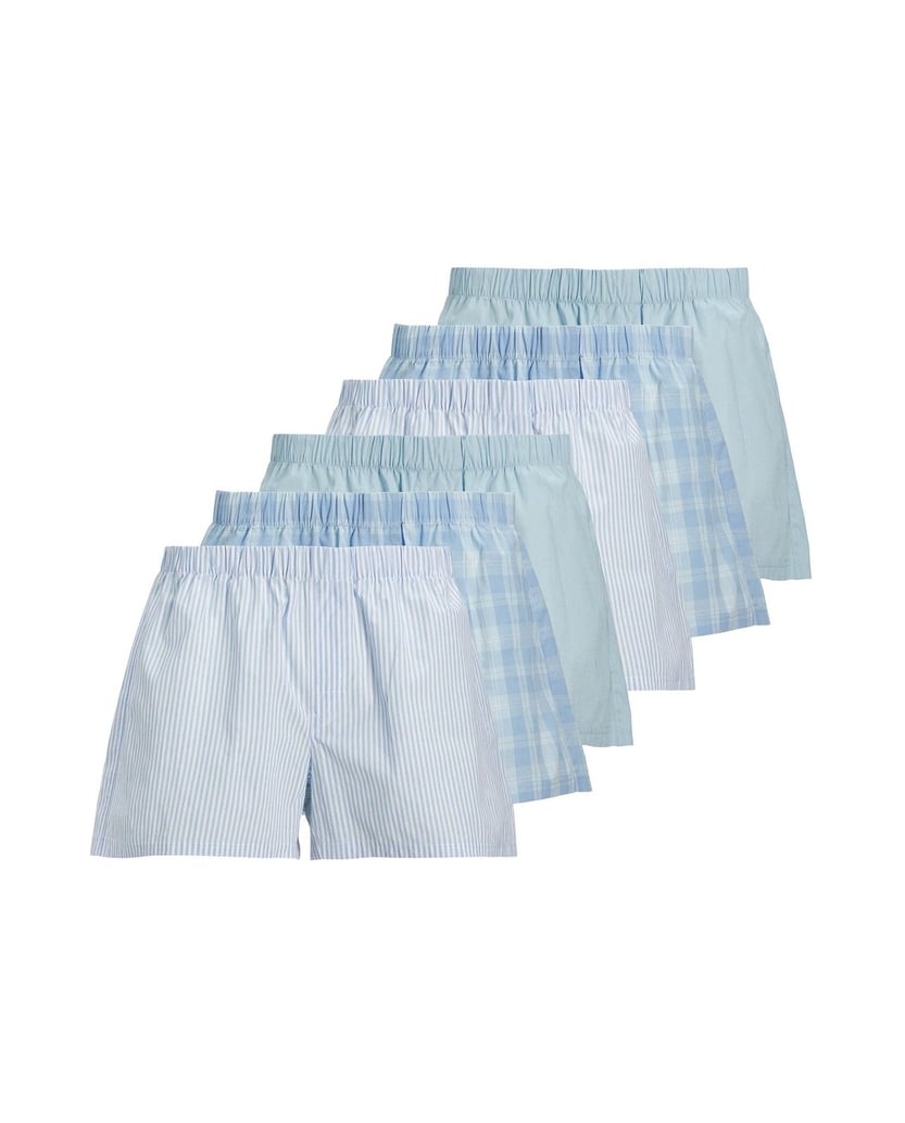 Jack-&-Jones-Herren-Web-Boxershorts-6er-Pack-JACMILANO-WOVEN-BOXERS-6-PACK-grau-kombiniert