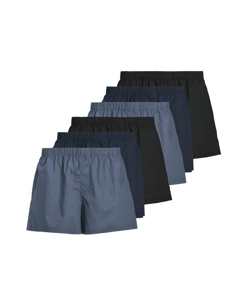 Jack-&-Jones-Herren-Web-Boxershorts-6er-Pack-JACMILANO-WOVEN-BOXERS-6-PACK-grau-kombiniert