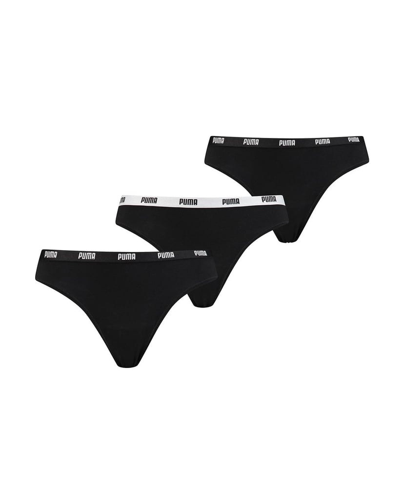 Puma-Damen-String-3er-Pack-schwarz