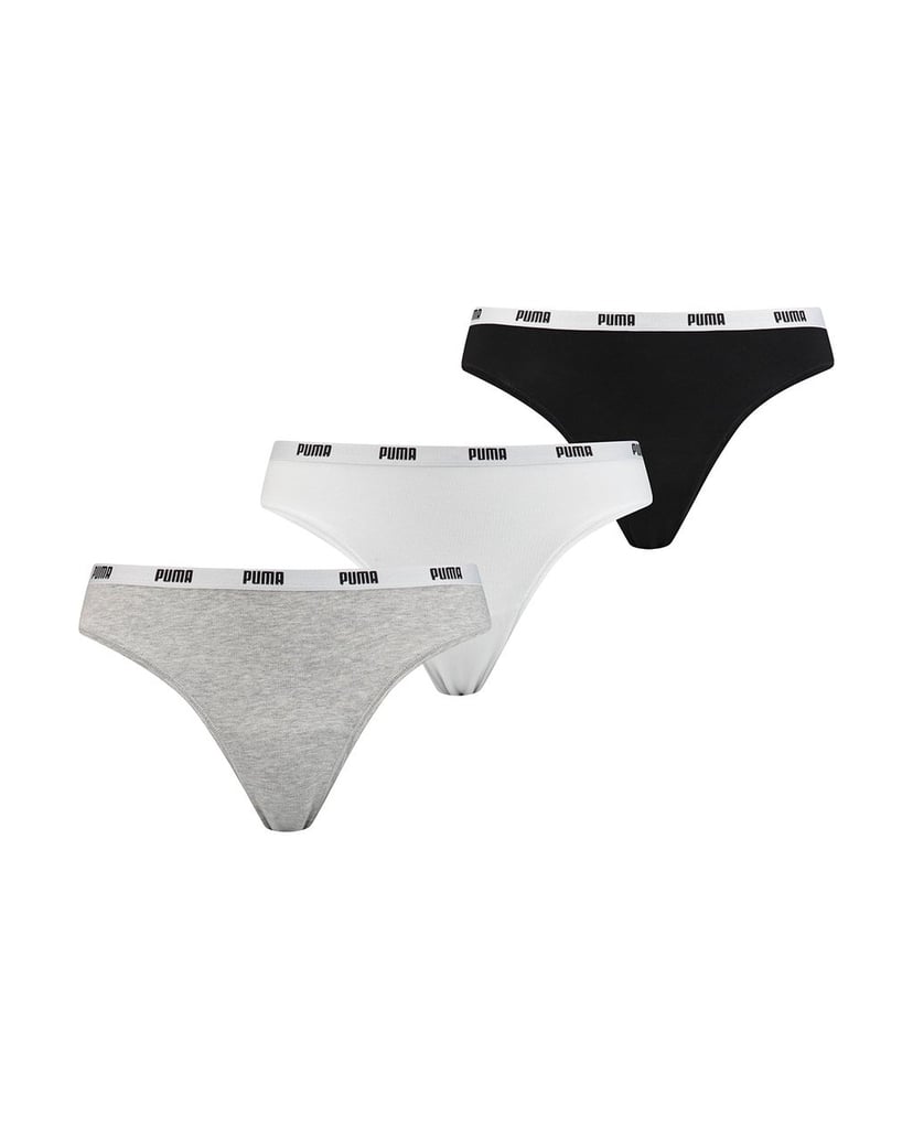 Puma-Damen-String-3er-Pack-schwarz