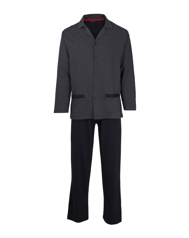 GÖTZBURG-Herren-Pyjama-blau-