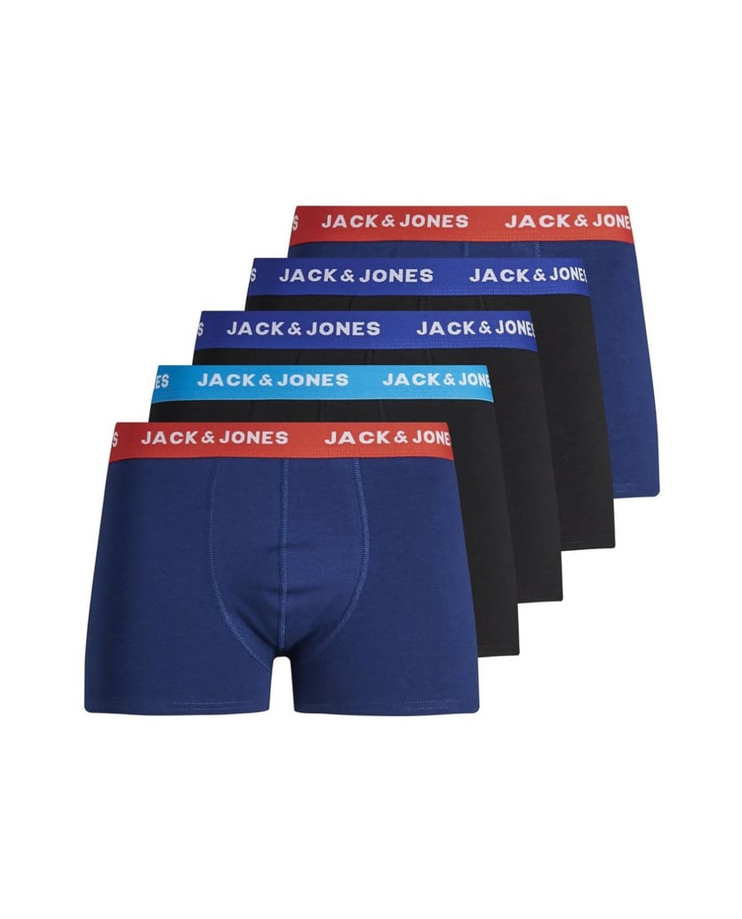 Jack-&-Jones-Herren-Boxershort-5er-Pack-JACLEE-TRUNKS-5-PACK-blau-