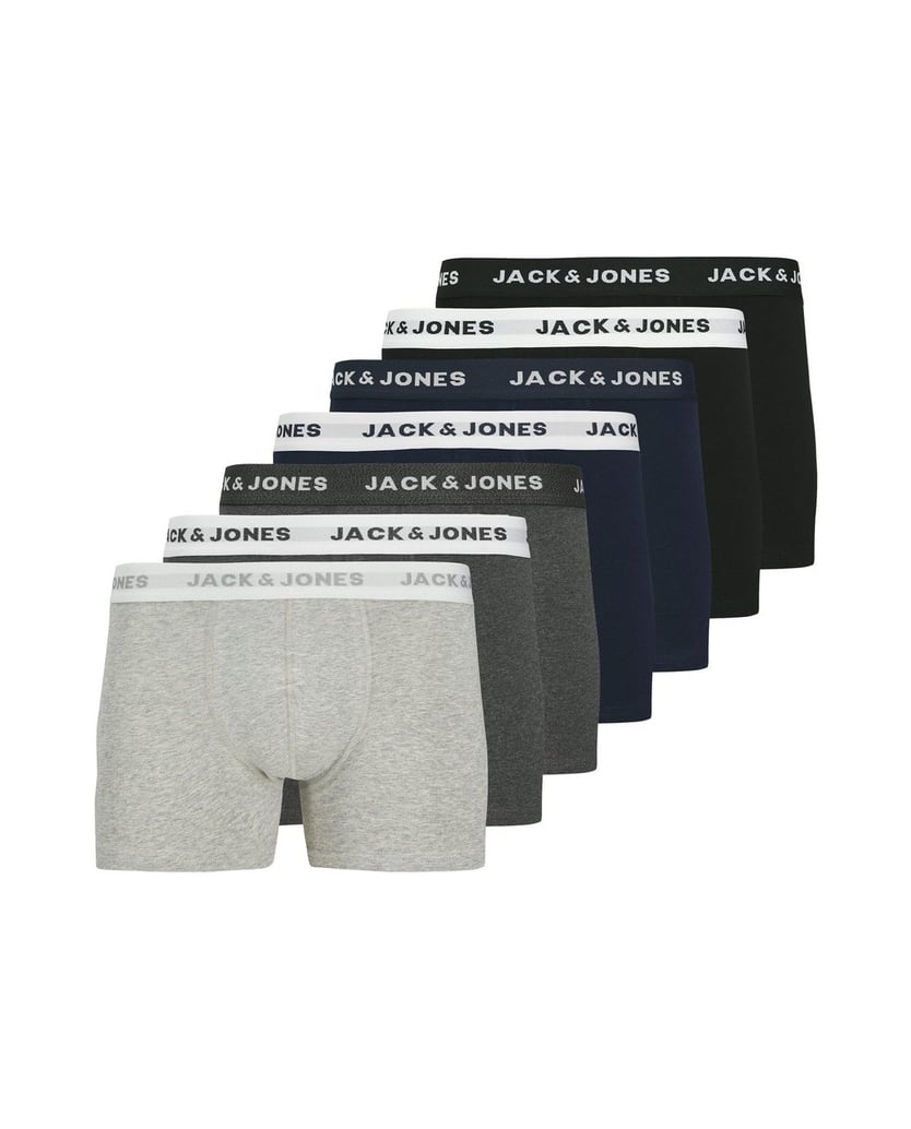 Jack-&-Jones-Herren-Boxershort-7er-Pack-JACBASIC-TRUNKS-7-PACK-schwarz