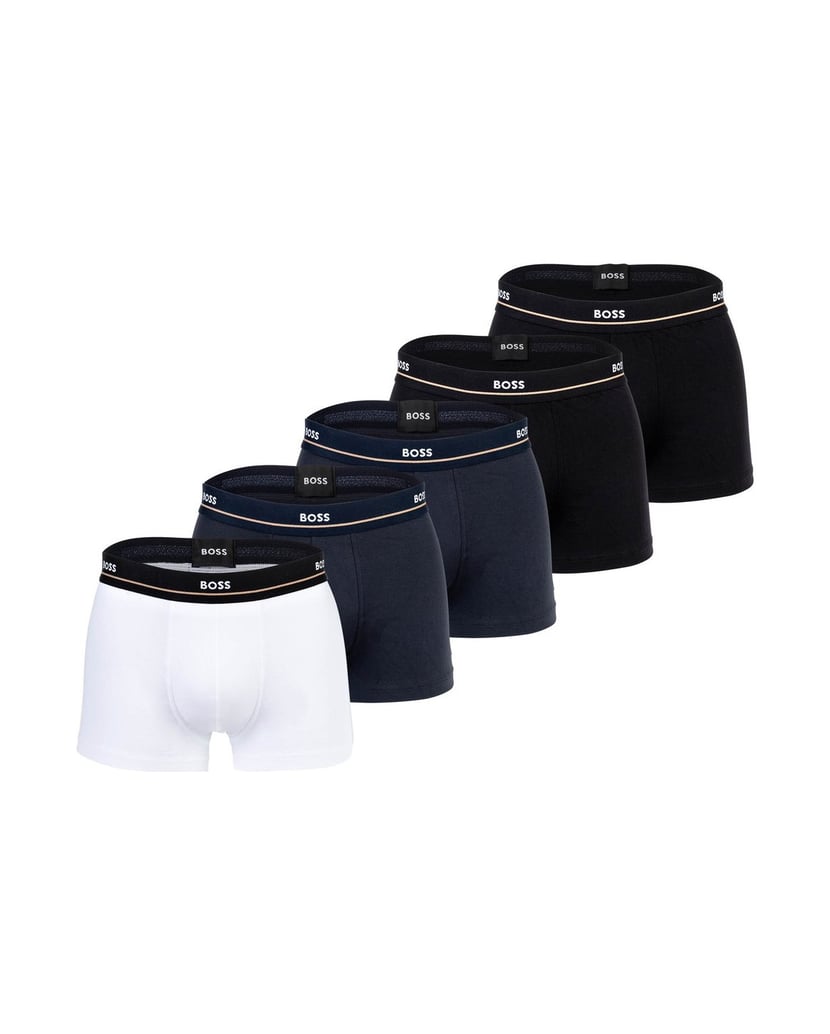 BOSS-Herren-Boxershort-5er-Pack-Trunk-5P-Essential-schwarz