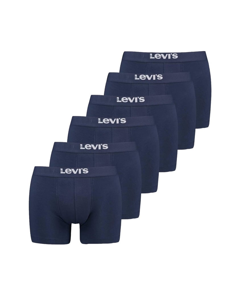Levis-Herren-Boxershort-6er-Pack-SOLID-BASIC-BOXER-BRIEF-ORG-CO-6P-ECOM-schwarz