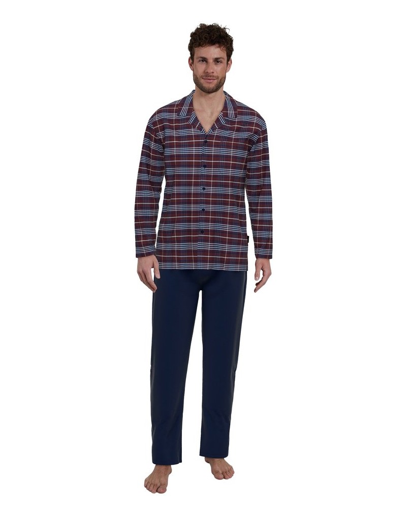 GÖTZBURG-Herren-Pyjama-blau