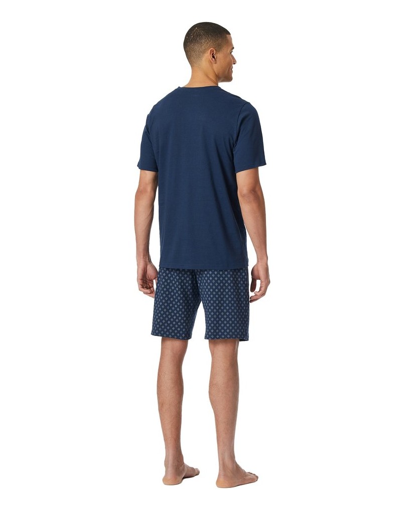 SCHIESSER-Herren-Pyjama-Casual-Essentials-dunkelblau