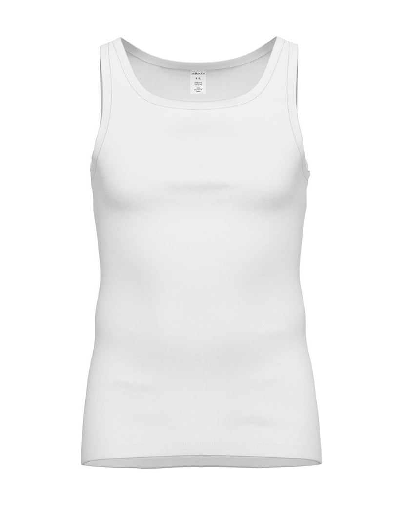 AMMANN-Herren-Unterhemd-1er-Pack-Feinripp-Unterhemd-weiss