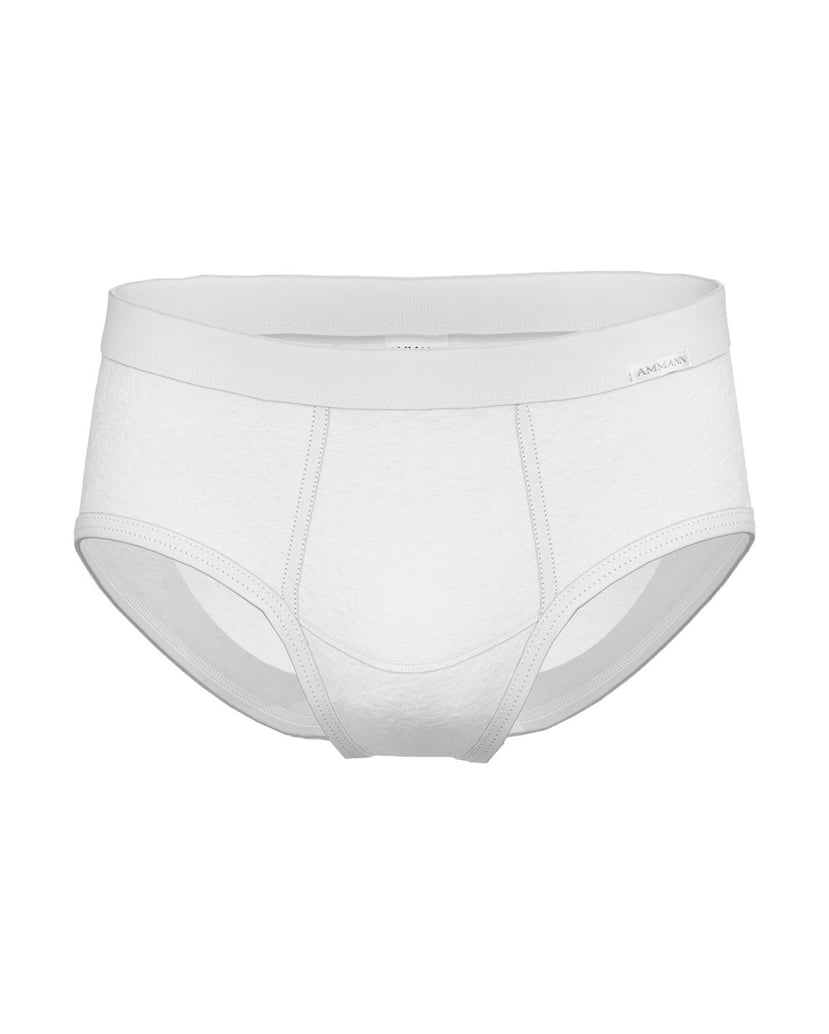 AMMANN-Herren-Slip-2er-Pack-Slips-Feinripp-weiss