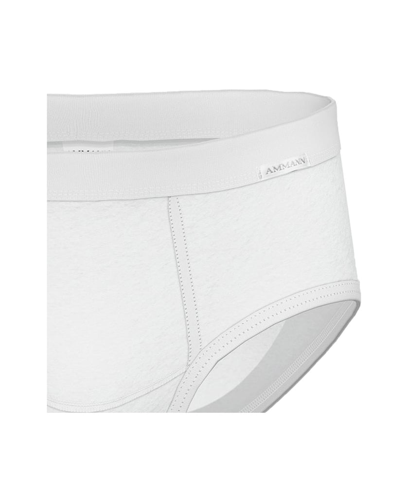 AMMANN-Herren-Slip-2er-Pack-Slips-Feinripp-weiss