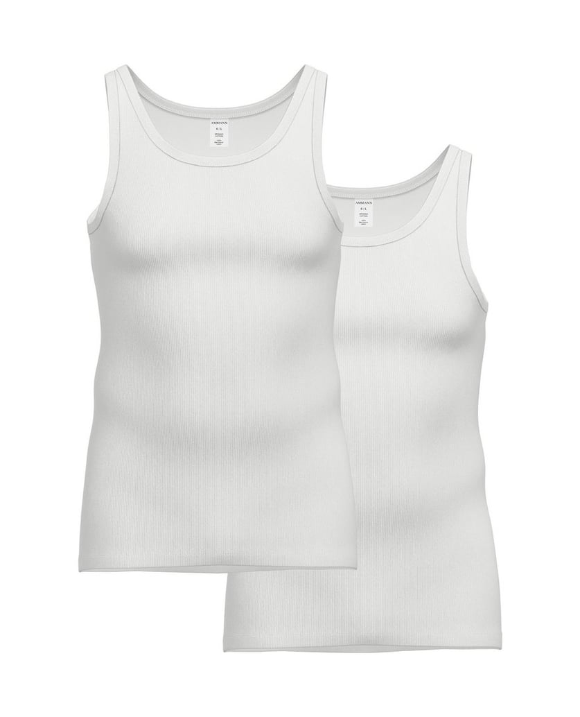 AMMANN-Herren-Unterhemd-2er-Pack-Doppelripp-Unterhemden-2er-Pack-weiss