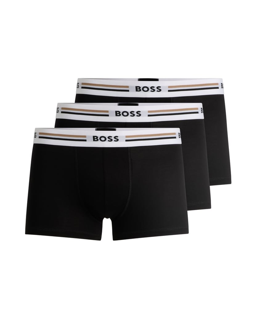 BOSS-Herren-Boxershort-3er-Pack-Trunk-3P-Revive-schwarz