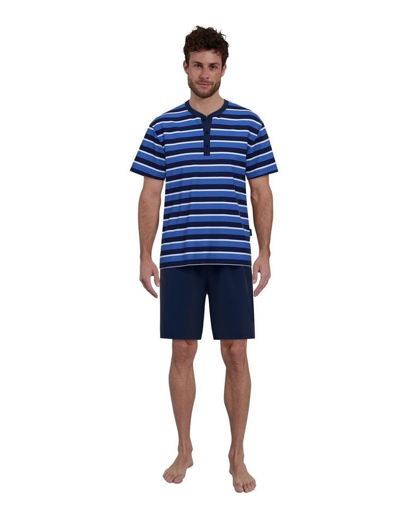 GÖTZBURG-Herren-Pyjama-blau-