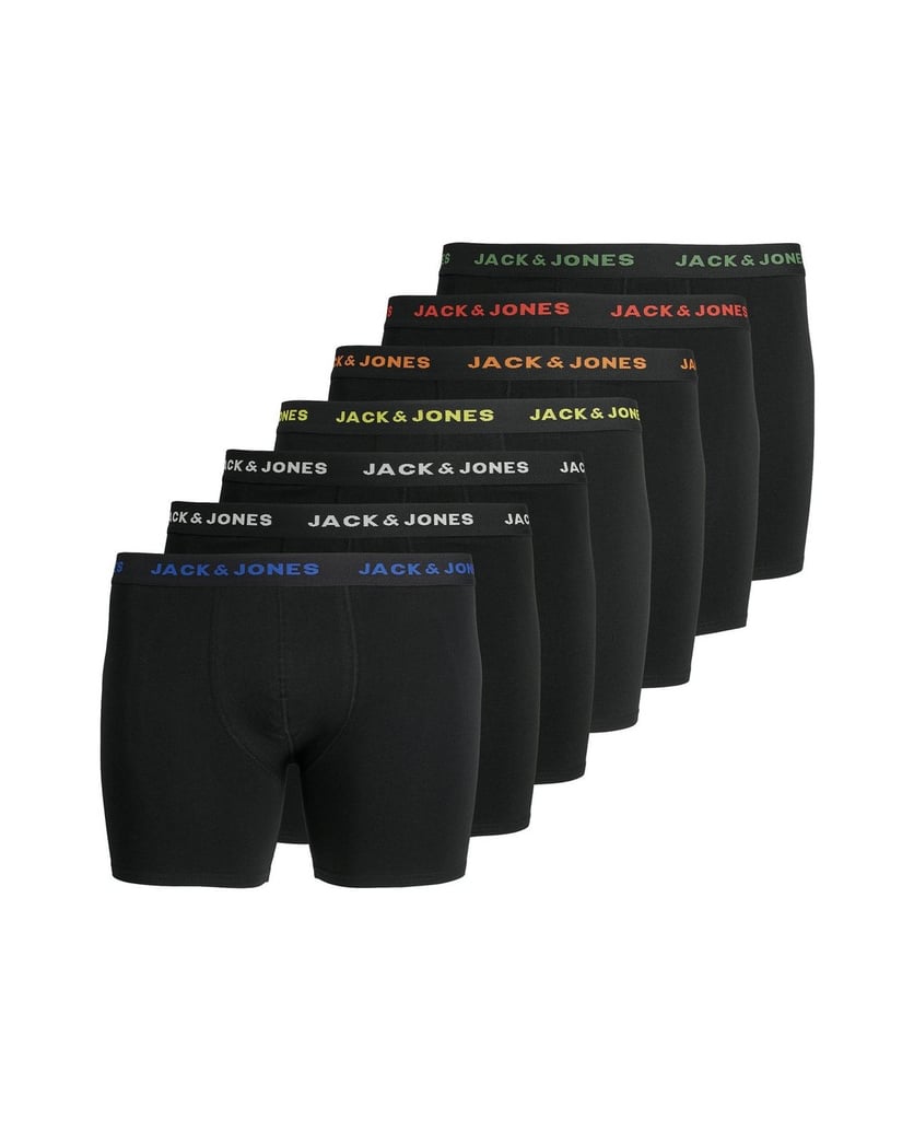 Jack-&-Jones-Herren-Boxershort-7er-Pack-JACBASIC-TRUNKS-PLUS-7-PACK-schwarz