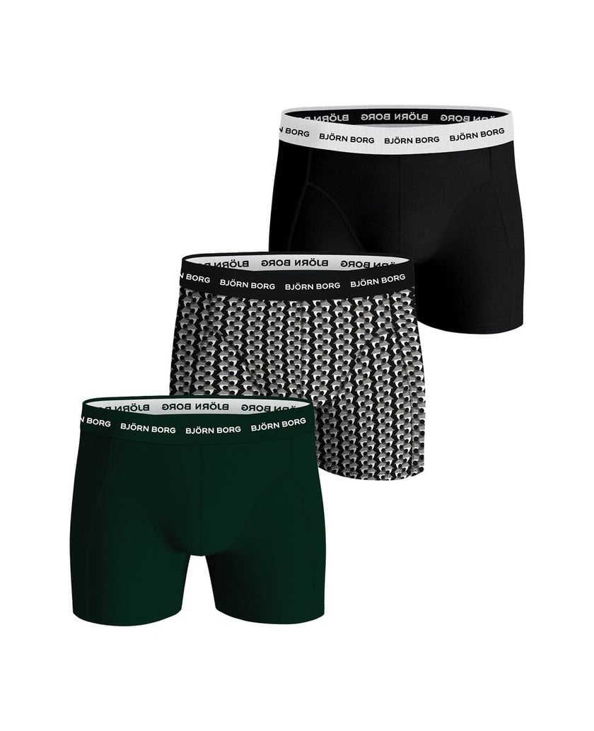 Björn-Borg-Herren-Boxershort-3er-Pack-Cotton-Stretch-Boxer-3P-grün